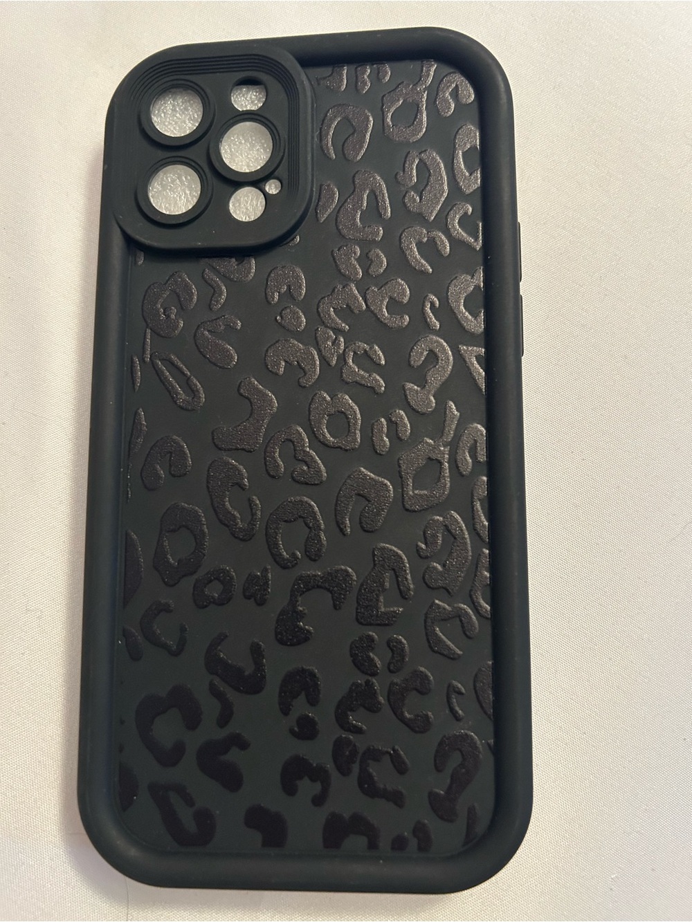 Black Leopard Pattern Protective Phone Case - Unbranded iPhone 12/12pro